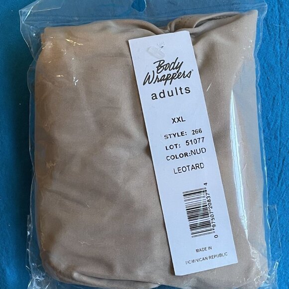 NIP Body Wrappers Womens Nude Camisole Leotard with Clear Straps Style 266 - Picture 2 of 3